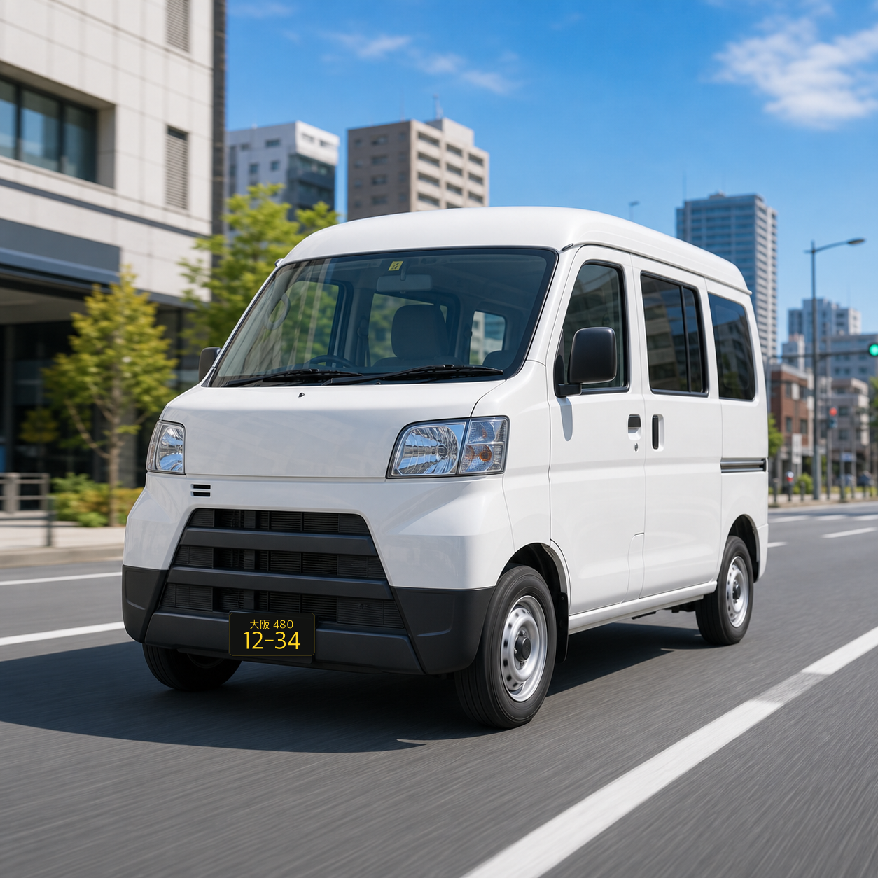 走行中の軽貨物車両